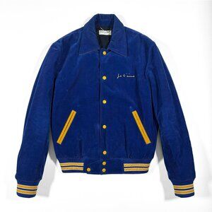 Saint Laurent Teddy Jacket Je T'aime Blue Size M Corduroy & Wool